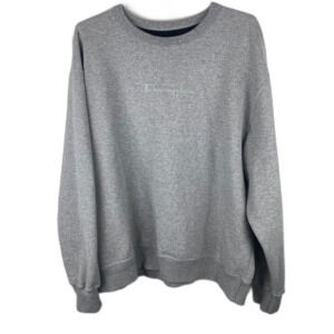 Champion Vintage Gray Crewneck Sweatshirt Men’s 2XL Classic Athletic Pullover